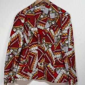 Company Collection "ASHLEIGH" multi color cotton blazer size 14
